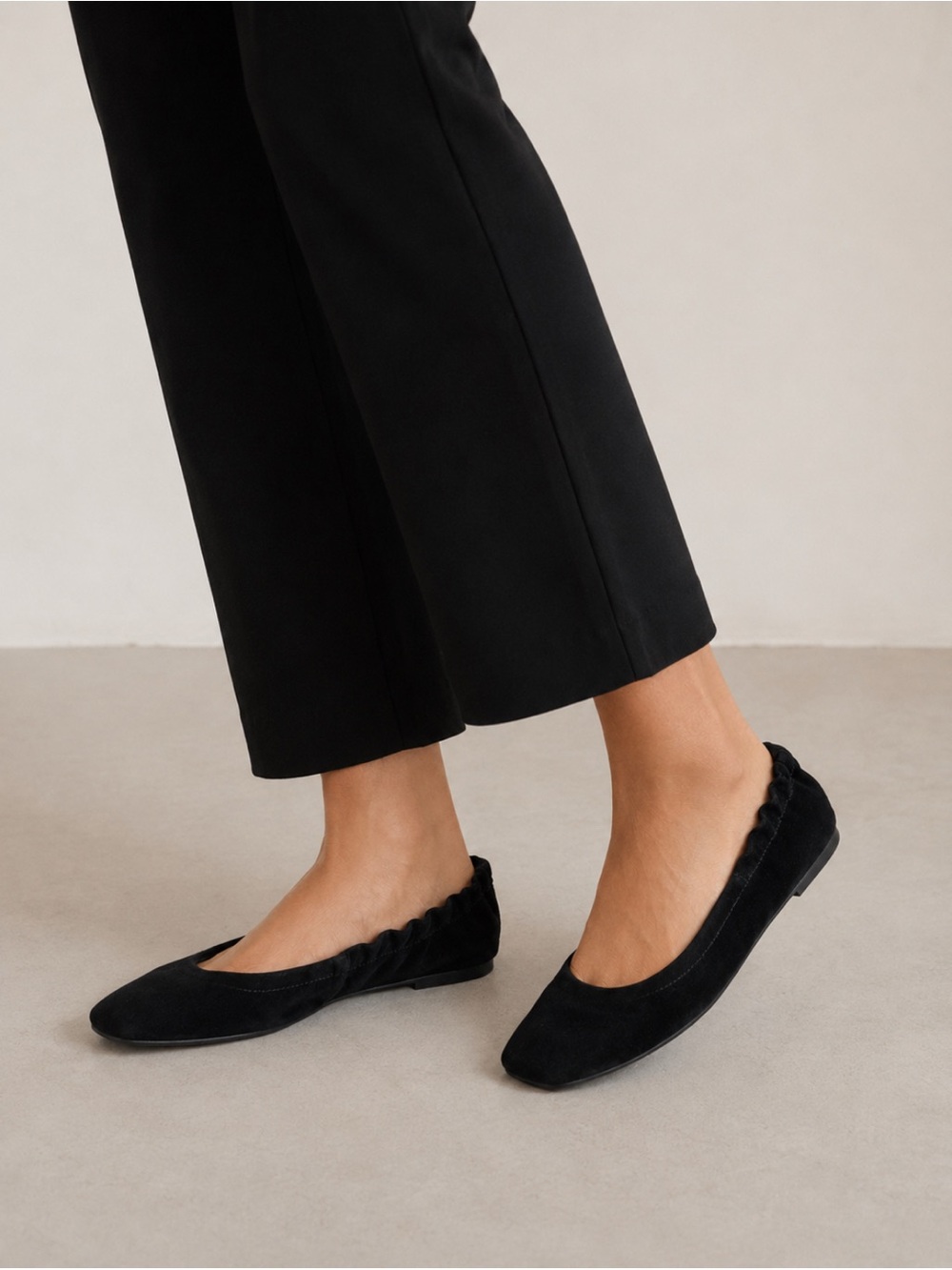 H&M Black Velvet Ballet Flats